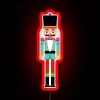RGB Neon Sign Featuring Color-Changing Nutcracker Character Decoration