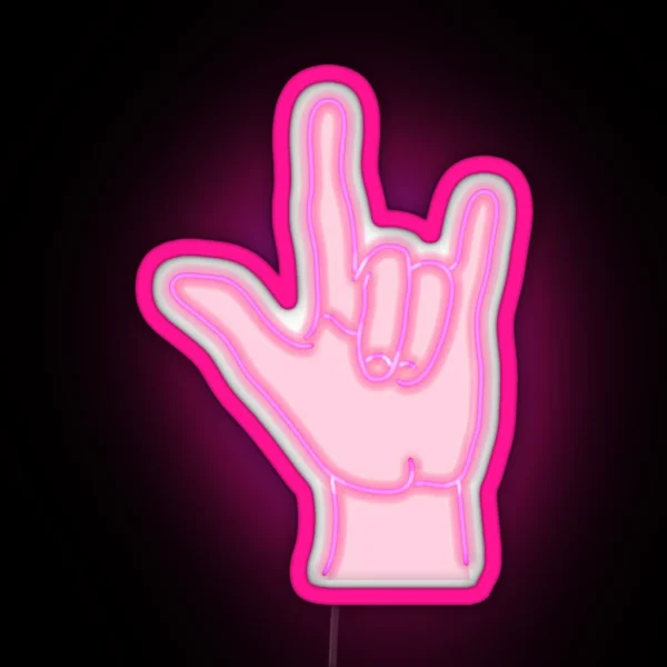 Neon Pink Yolo Hand Led RGB Neon Sign