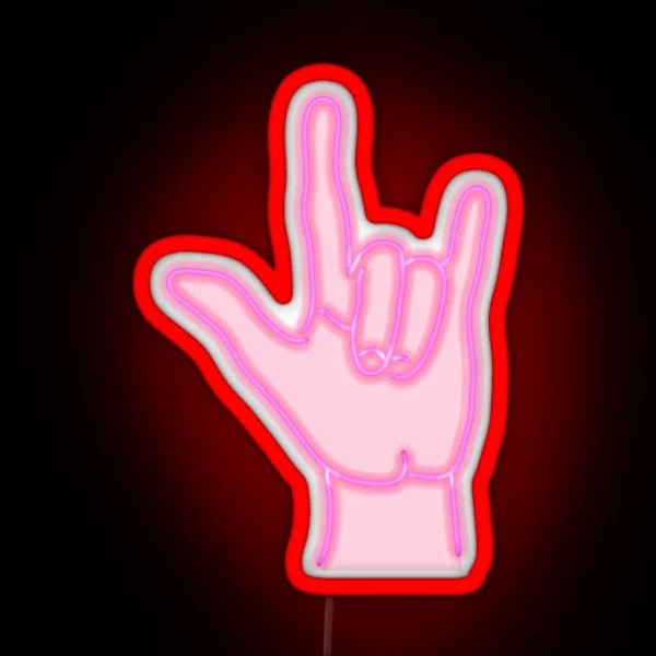 Neon Pink Yolo Hand Led RGB Neon Sign
