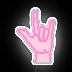 Neon Pink Yolo Hand Led RGB Neon Sign