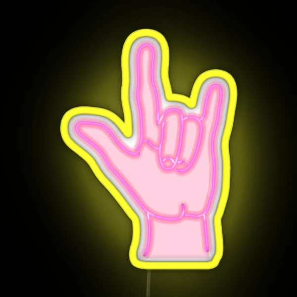 Neon Pink Yolo Hand Led RGB Neon Sign