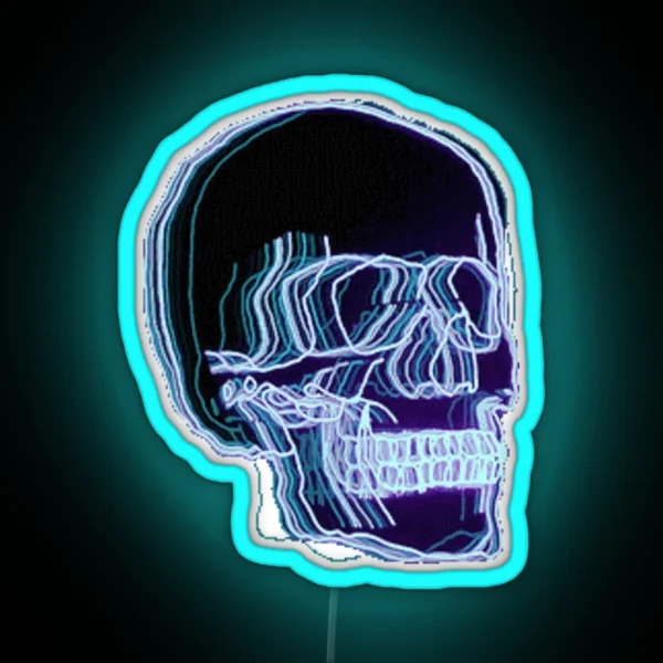 Neon Trippy Skull RGB Neon Sign