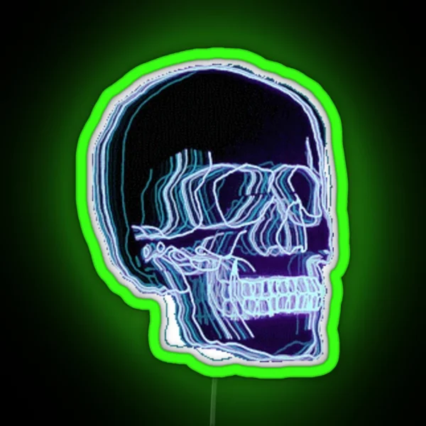 Neon Trippy Skull RGB Neon Sign