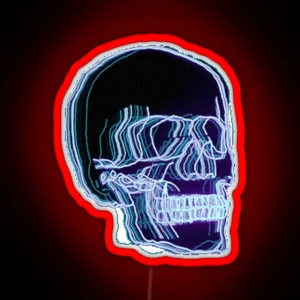 Neon Trippy Skull RGB Neon Sign