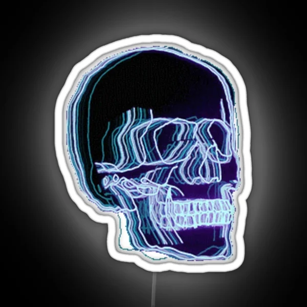 Neon Trippy Skull RGB Neon Sign