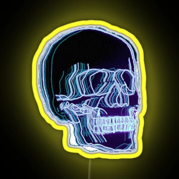 Neon Trippy Skull RGB Neon Sign
