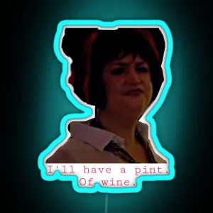 Nessa Gavin And Stacey Pint Of Wine RGB Neon Sign