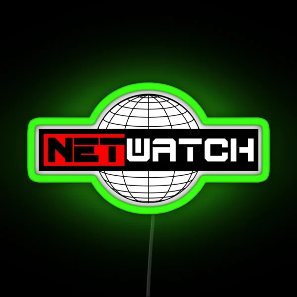 Netwatch Cyber Security IT Globe Label RGB Neon Sign