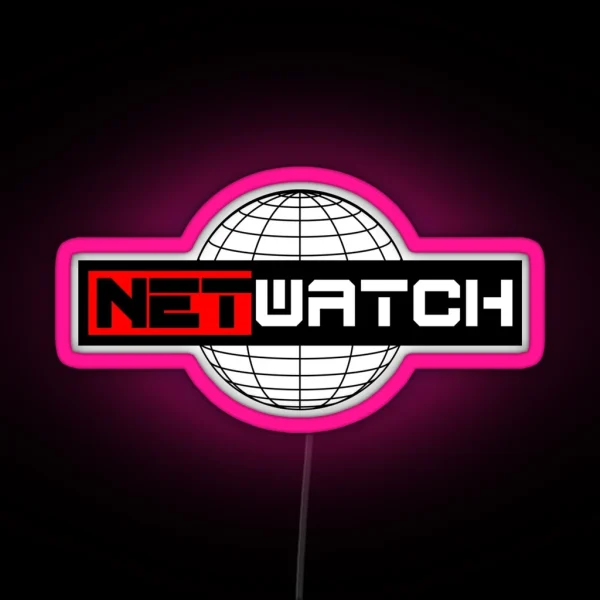 Netwatch Cyber Security IT Globe Label RGB Neon Sign