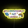 Neurodivergent and Queer Pride Community Rainbow Color Changing Neon Sign