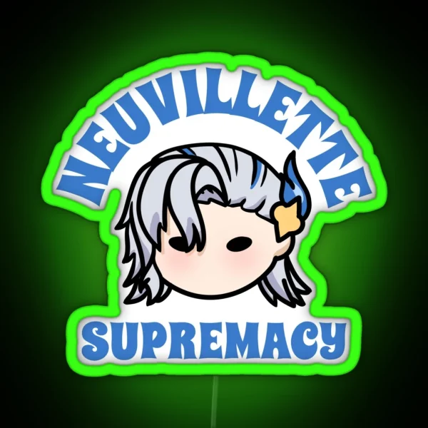 Neuvillette Supremacy Genshin Impact Chibi RGB Neon Sign