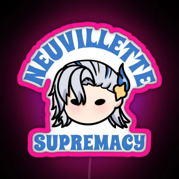 Neuvillette Supremacy Genshin Impact Chibi RGB Neon Sign