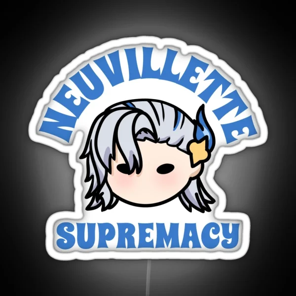 Neuvillette Supremacy Genshin Impact Chibi RGB Neon Sign