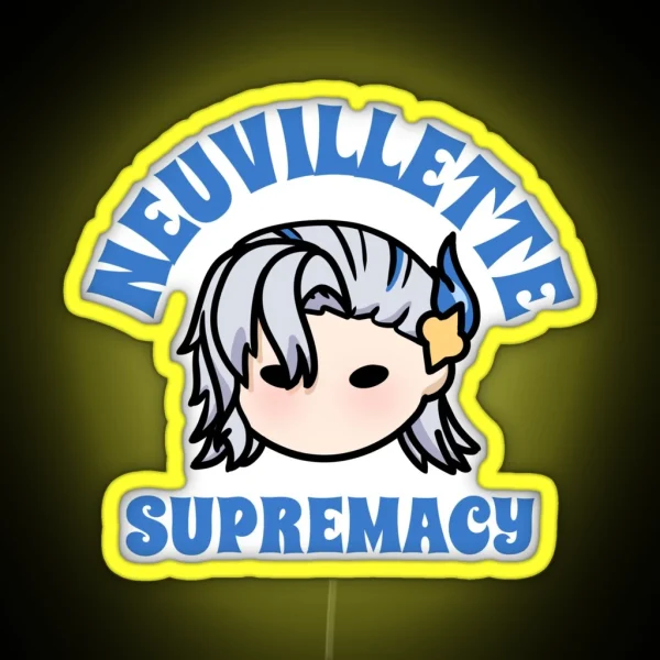 Neuvillette Supremacy Genshin Impact Chibi RGB Neon Sign