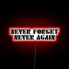 Goodbye Frustration: Never Again, A Vibrant Reminder in Neon Lettering