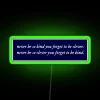 Taylor Swift Quote Never Be So Kind Neon Art Sign