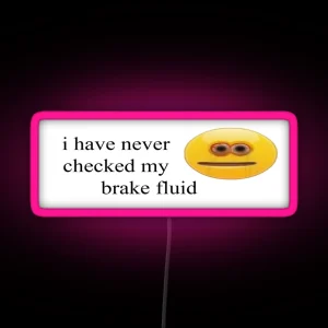 Never Checked My Brake Fluid RGB Neon Sign