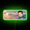 Neon Never Give Up motivational inspirational gym workout home decor led.