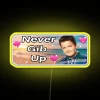 Never Give Up Motivational Neon Sign with RGB Color Changing Letters