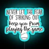 Neon Sign Motivational Quotes Sports Wall Art Fearless Striking Out Inspiration