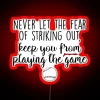 Motivational sports-themed quote to boost confidence and courage always shines