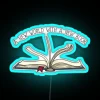 Neon Book Sign with Vibrant RGB Lighting Decorations Available Online