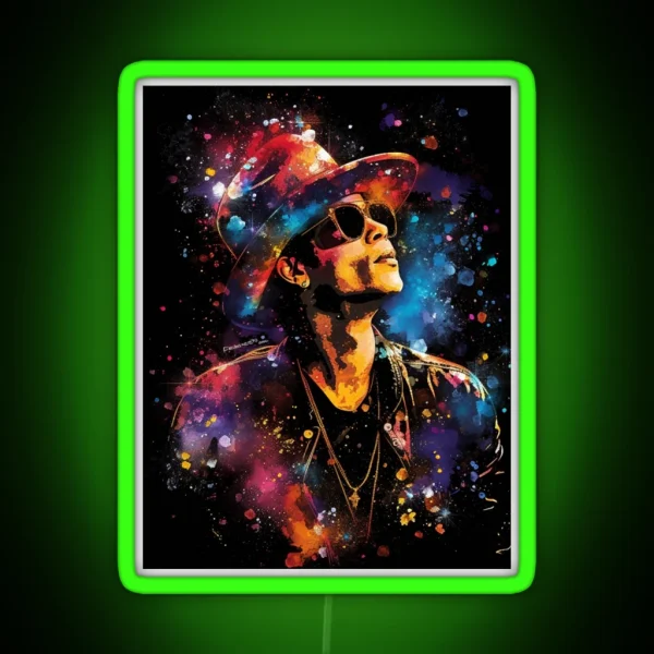 New Bruno Mars Watercolor A RGB Neon Sign
