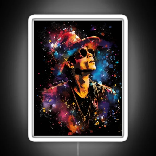 New Bruno Mars Watercolor A RGB Neon Sign