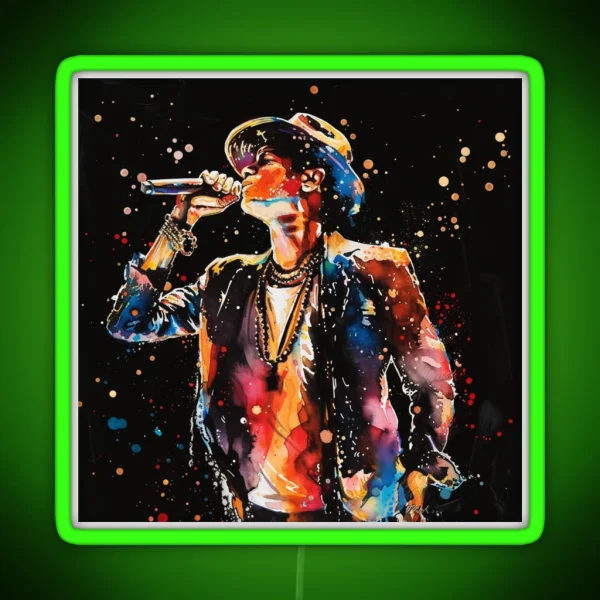 New Bruno Mars Watercolor E RGB Neon Sign