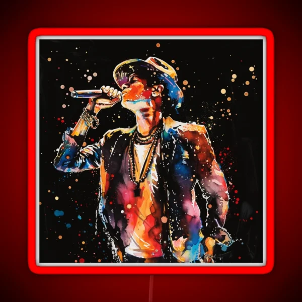New Bruno Mars Watercolor E RGB Neon Sign