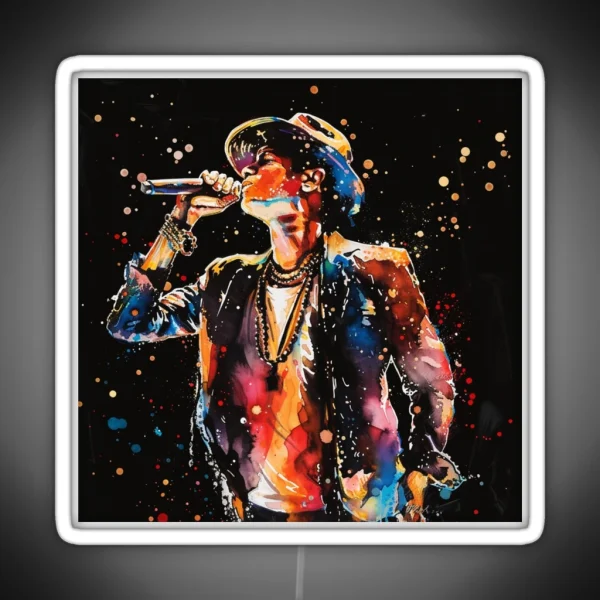 New Bruno Mars Watercolor E RGB Neon Sign