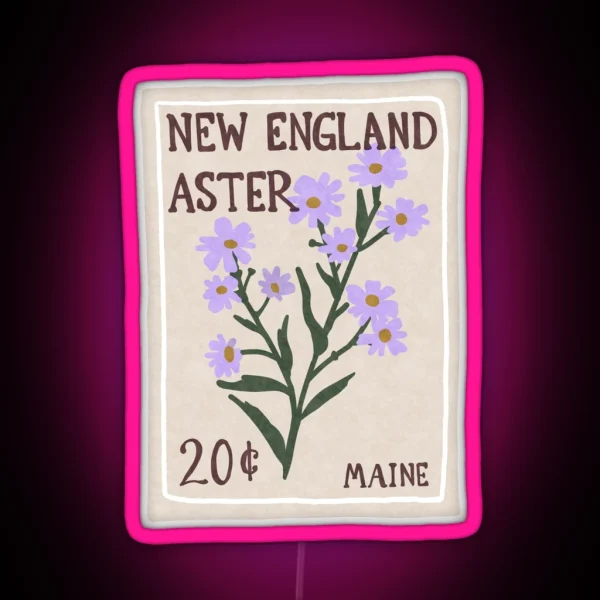 New England Asters RGB Neon Sign