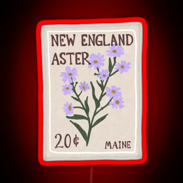 New England Asters RGB Neon Sign
