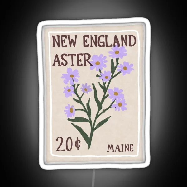 New England Asters RGB Neon Sign