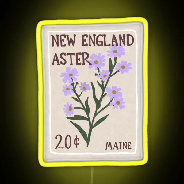 New England Asters RGB Neon Sign