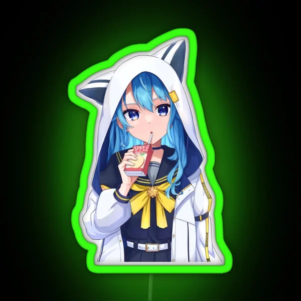 New Hoshimachi Suisei Hoodie Hololive RGB Neon Sign