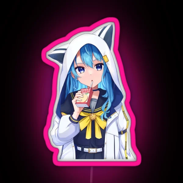 New Hoshimachi Suisei Hoodie Hololive RGB Neon Sign