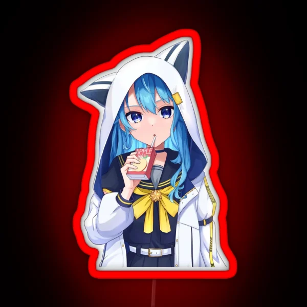 New Hoshimachi Suisei Hoodie Hololive RGB Neon Sign