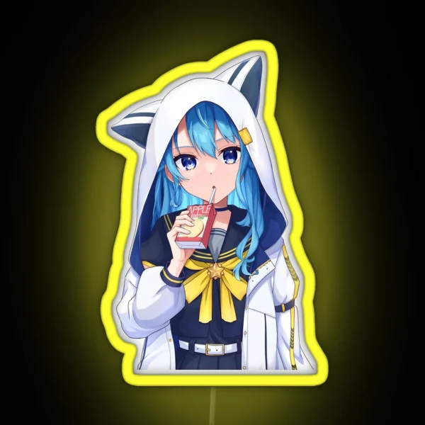 New Hoshimachi Suisei Hoodie Hololive RGB Neon Sign