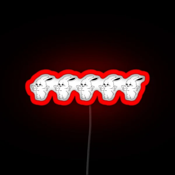 New Jeans Bunnies RGB Neon Sign