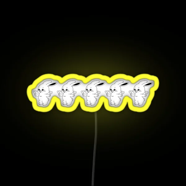 New Jeans Bunnies RGB Neon Sign