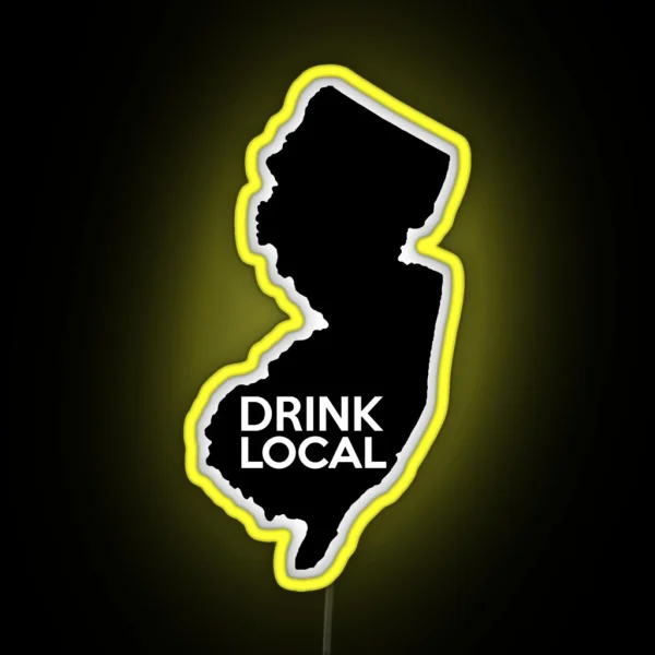 New Jersey Drink Local NJ RGB Neon Sign