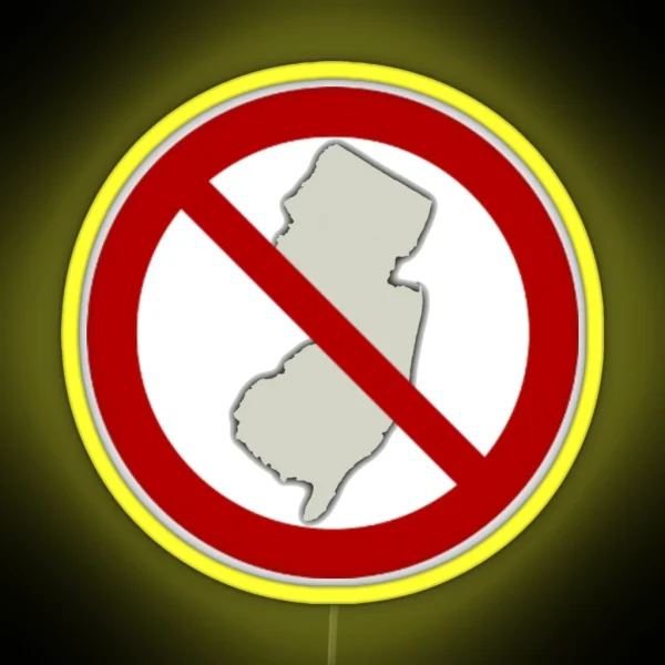 New Jersey Not Allowed RGB Neon Sign
