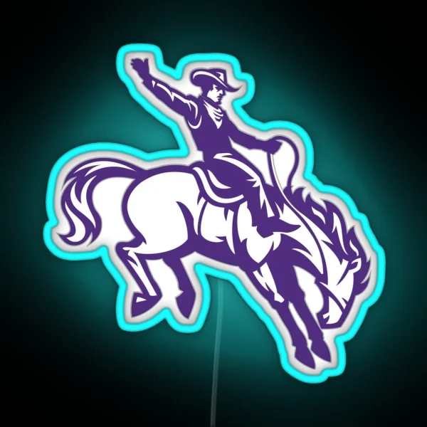 New Mexico Highlands Cowboys And Cowgirls RGB Neon Sign
