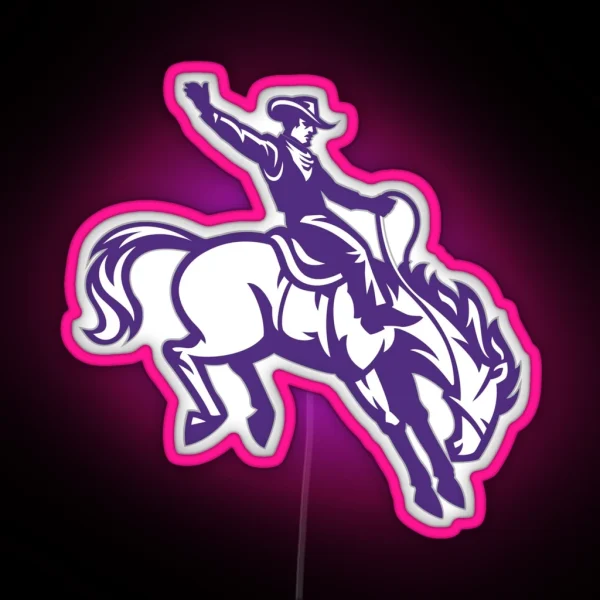 New Mexico Highlands Cowboys And Cowgirls RGB Neon Sign