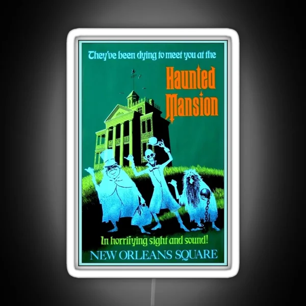 NEW ORLEANS Vintage Haunted Mansion RGB Neon Sign