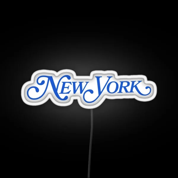 New York City Dark Blue Cursive RGB Neon Sign