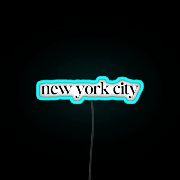 New York City Lowercase RGB Neon Sign