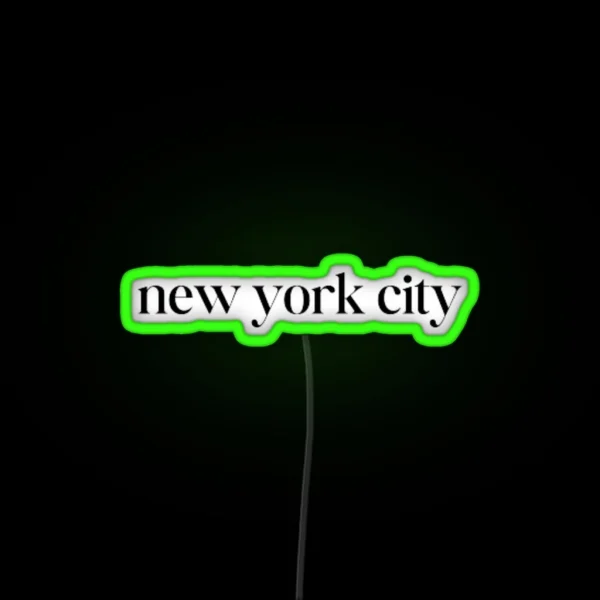 New York City Lowercase RGB Neon Sign