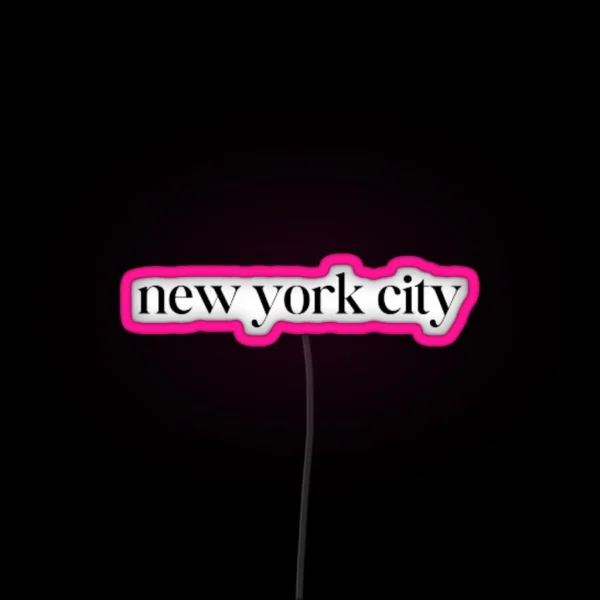 New York City Lowercase RGB Neon Sign
